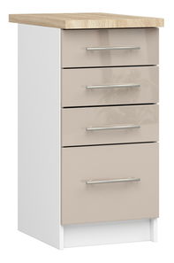 Dulap inferior de bucătărie Ozara S40 SZ4 (alb + cappuccino lucios)