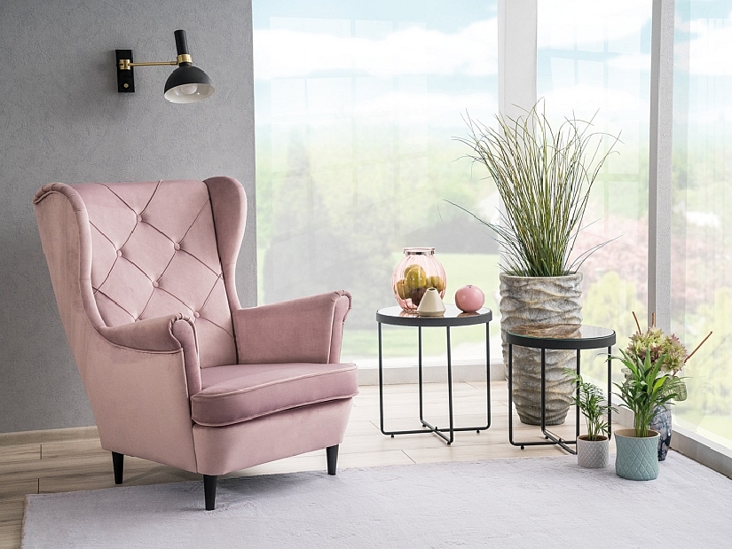 Relax fotel Laure (régi rózsaszín + wenge)