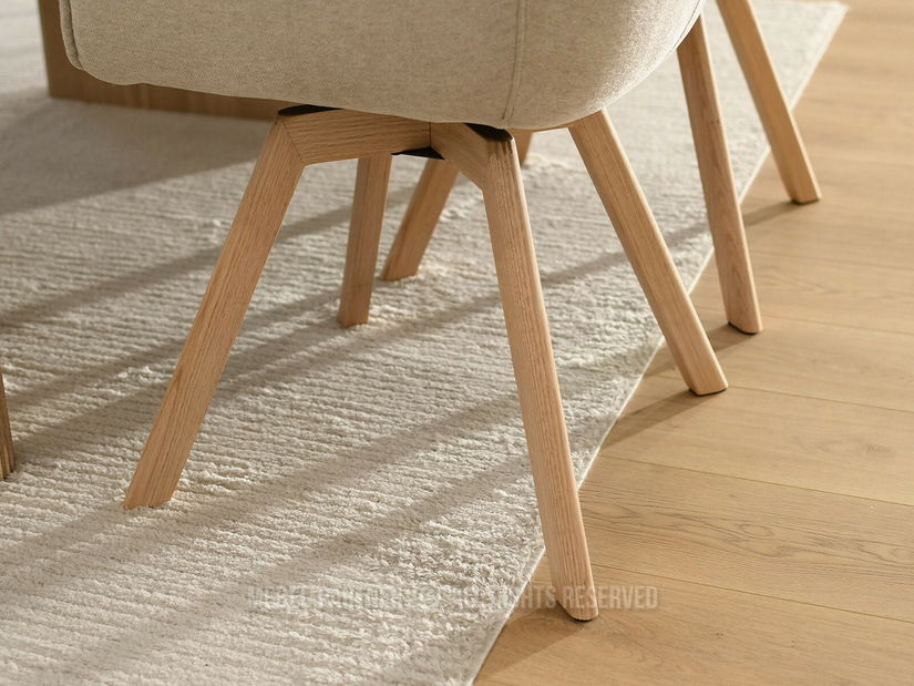 Stolica Doris (bež + hrast)