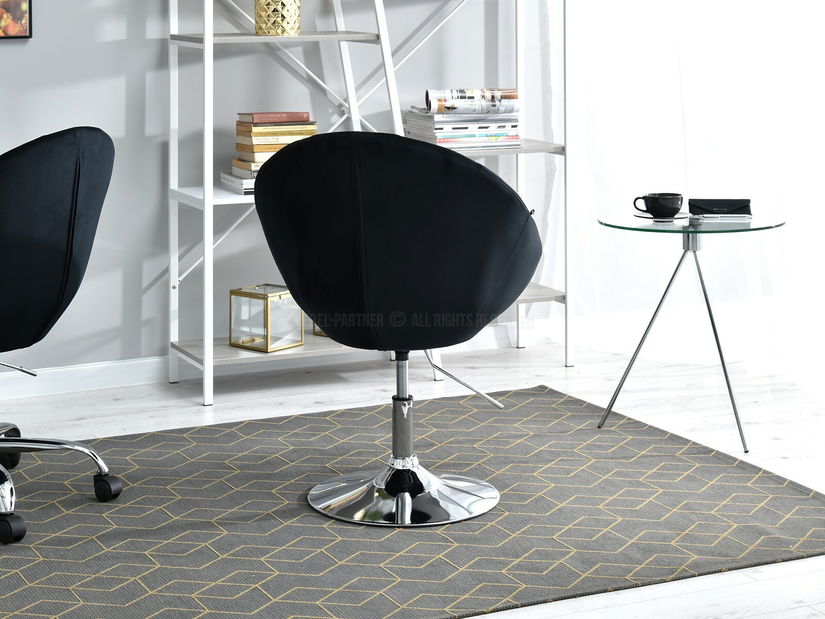 Fotel Lush 3 (fekete + króm)