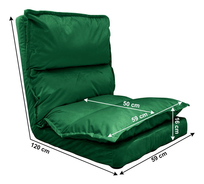 Fotoliu divan Upoth (verde)