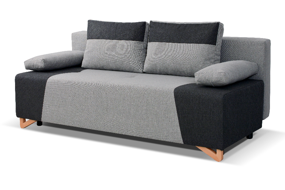 Háromszemélyes kanapé Rina (szürke + fekete)