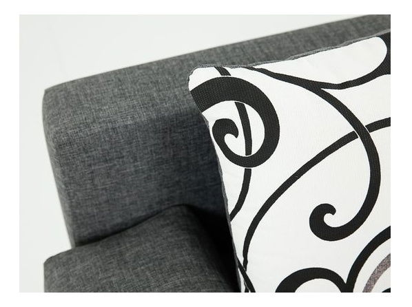 Canapea cu Taburete Dorien (gri deschis)