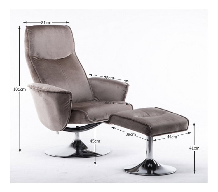 Relaxačné kreslo Lonato (hnedosivá) *výpredaj