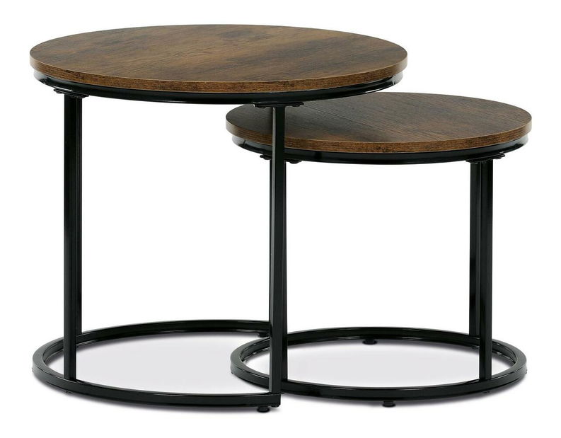 Set 2 konferenčných stolíkov Conmovedor (old style wood)