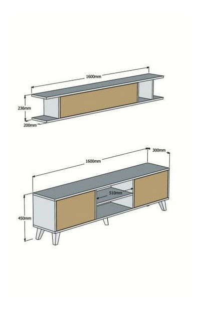 Set za dnevni boravak Sikita (bijela + bor)