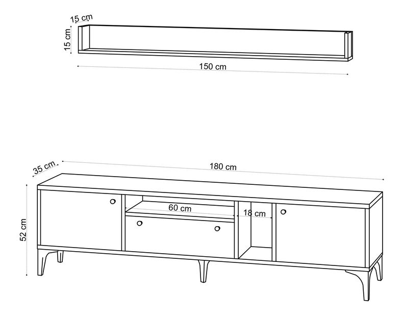 Obývacia stena Aliex 3 (Dub)