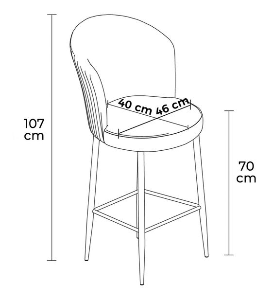 Bárszék szett (2 db.) Fornetto (cappuccino + fekete)