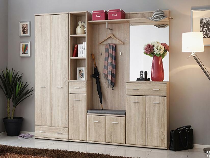 Mobilier hol Arletta 4 (stejar sonoma) (cu oglindă)