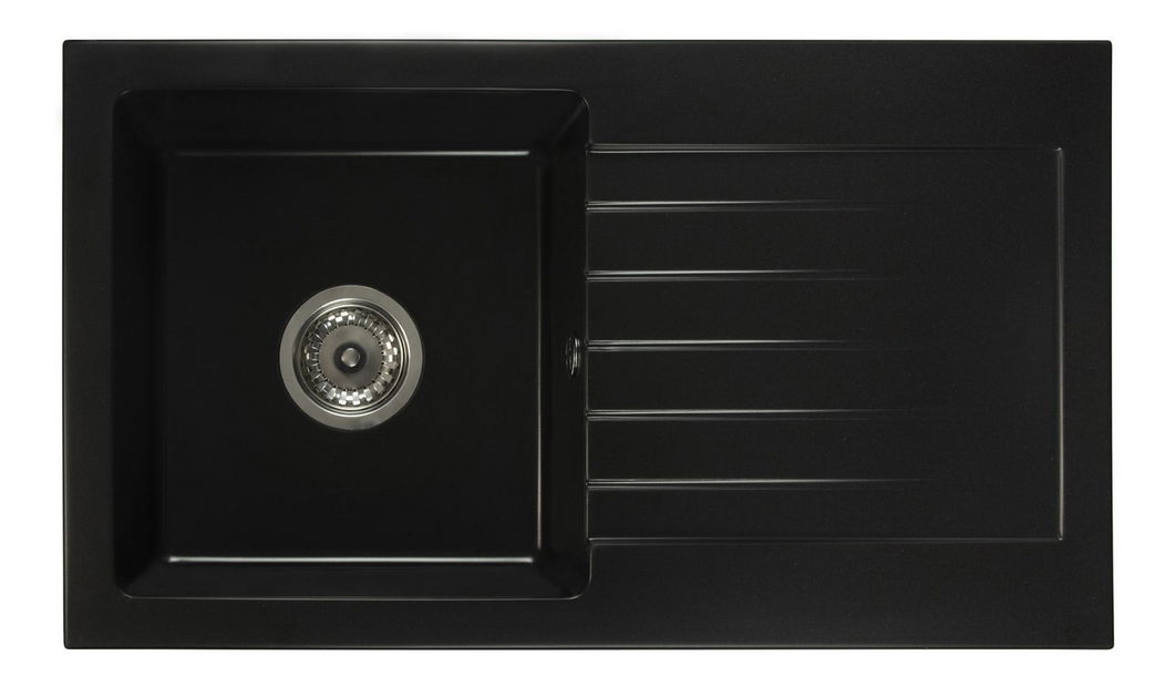 Mosogató Lemmion (fekete) (1 csaplyukkal) (J)