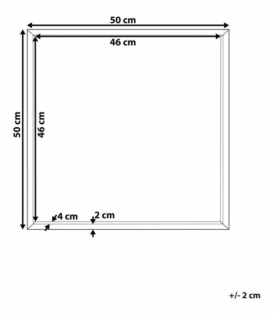 Nástenné zrkadlo Brignese (čierna)