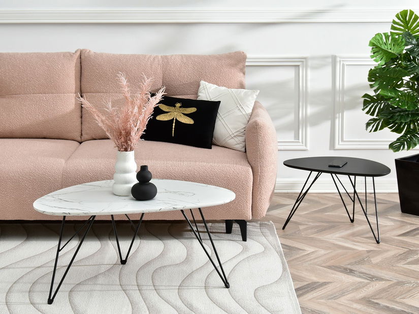 Măsuță de cafea Rave Zest Xl (alb + negru)