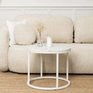 Konferenčný stolík Aparentar 1 (mramor biely) 