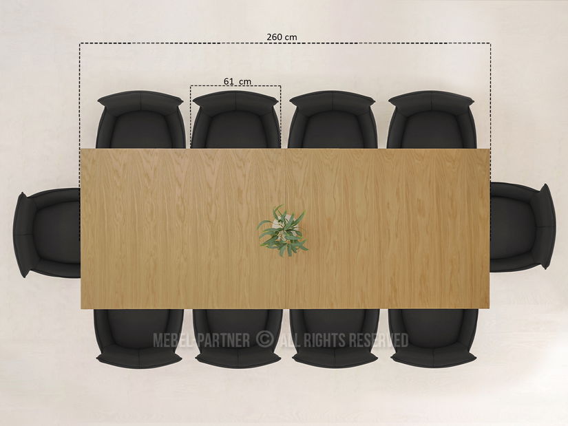 Masă sufragerie Conflictos (stejar)