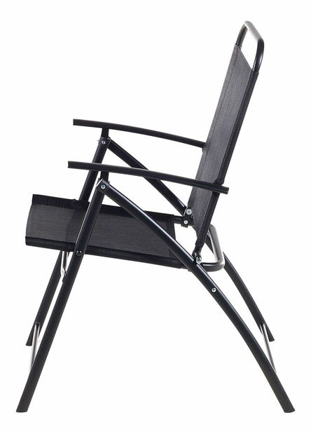 Set 6 buc. scaune de grădină LOVE (negru)