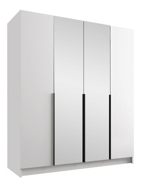 Ormar za garderobu Sezalos II (kašmir + zlatna) (s ogledalom)