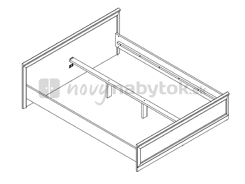 Manželská posteľ 160 cm BRW Bolden LOZ/160