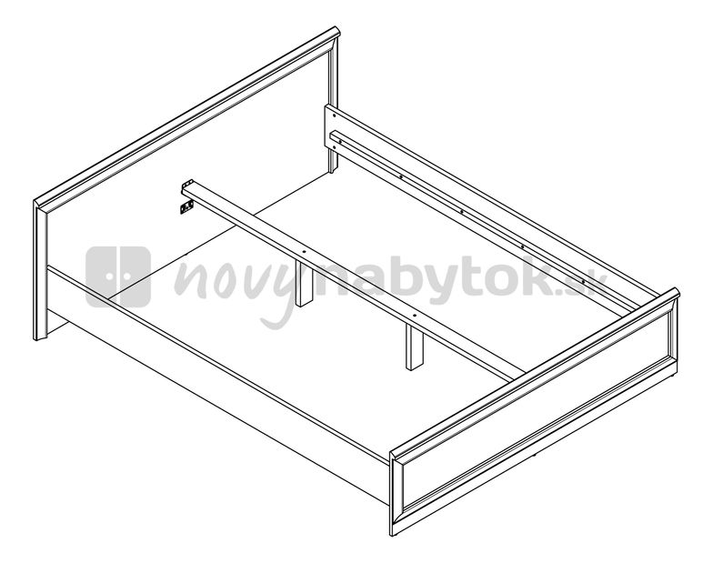 Manželská posteľ 160 cm BRW Bolden LOZ/160