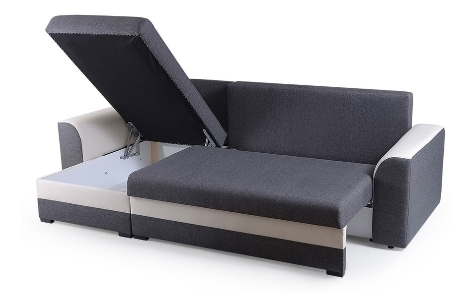 Rohová sedačka Maxtom (sivá + biela) (L)