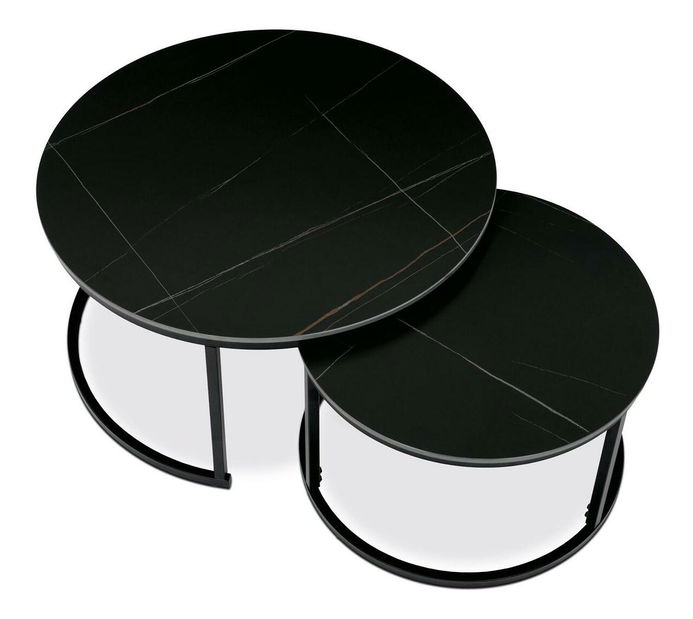 Set 2 konferenčných stolíkov Azufre (čierna)