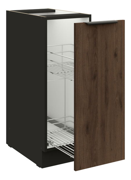 Dulap inferior de bucătărie na kôš Manana 30 D CARGO BB (Cadru: negru mat + front: nuc okapi)