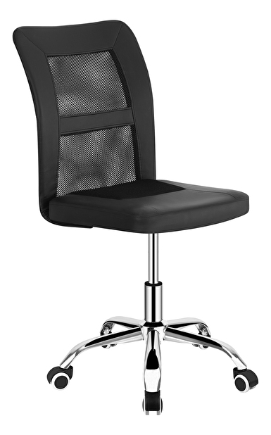 Kancelárska stolička Indi (čierna + chróm)