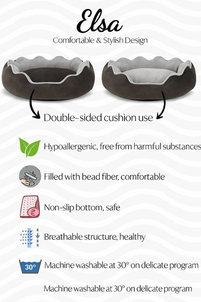 Peliešok pre domáce zviera Elsina L (antracit)