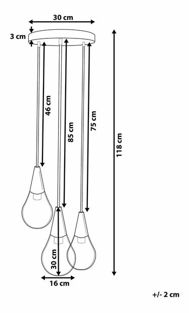 Mennyezeti lámpa VESSIA (átlátszó)