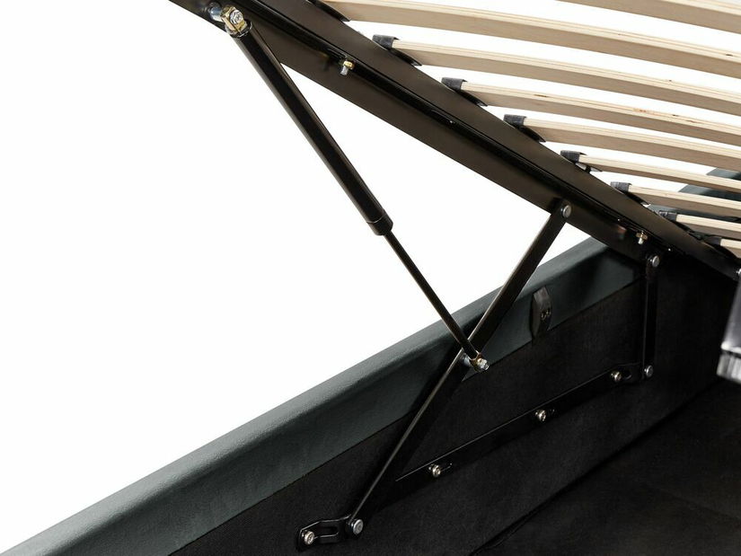 Manželská posteľ 140 cm Belize (tmavosivá) (s roštom) (s úl. priestorom)