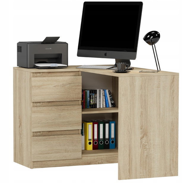 Kutni PC stol Nolmir (hrast sonoma) (L)