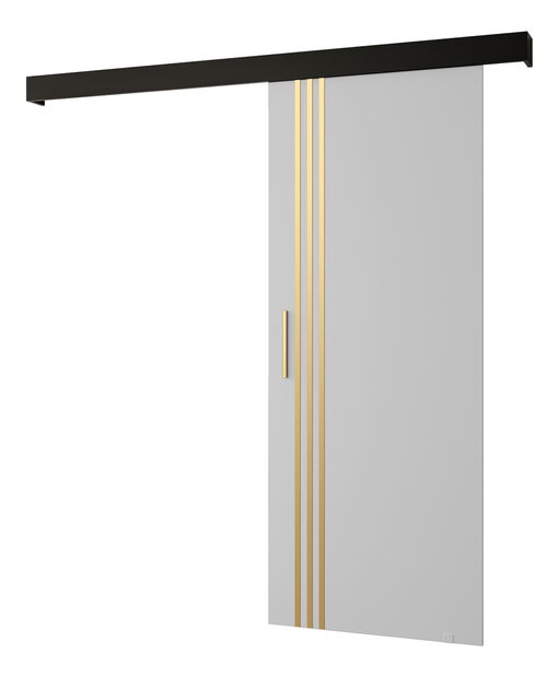 Uși culisante 90 cm Sharlene VI (alb mat + negru mat + auriu)