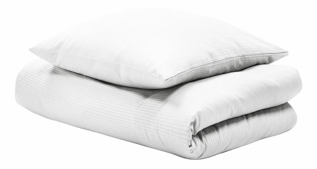 Lenjerie pat 155 x 220 cm Avignini (alb) (complet cu fețe de pernă)