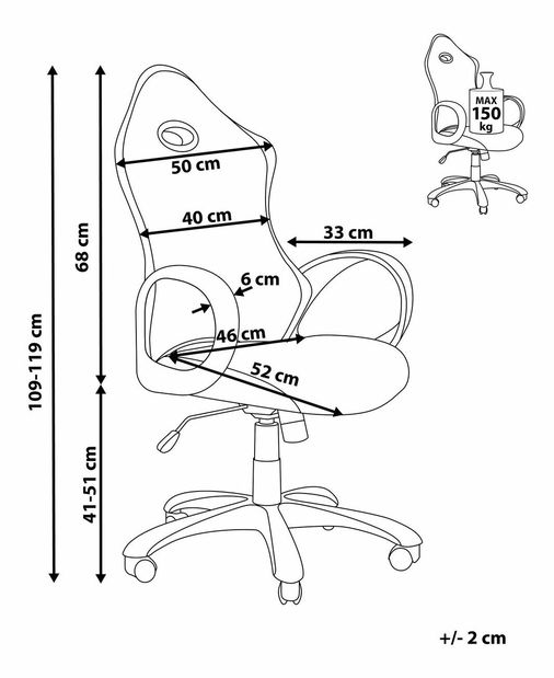 Kancelárska stolička Isit (limetková)