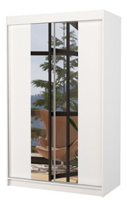 Ormar za garderobu Madio (bijela) (s ogledalom)