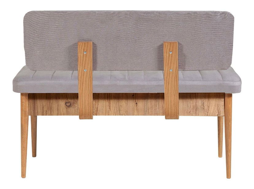 Bancă Vlasta 3 (pin atlantic + roz gri) (cu sp. depozitare)