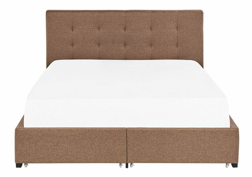 Bračni krevet 180 cm Rhiannon (smeđa) (s podnicom i prostorom za odlaganje)