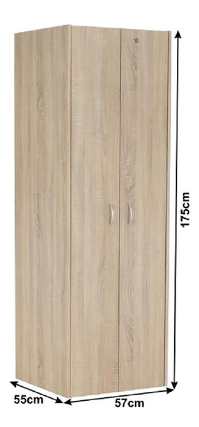 Ruhásszekrény Asista AS 005 sonoma tölgy