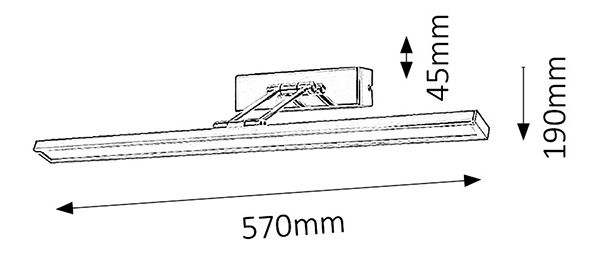 Aplică de perete Picture Slim 3908 (crom)