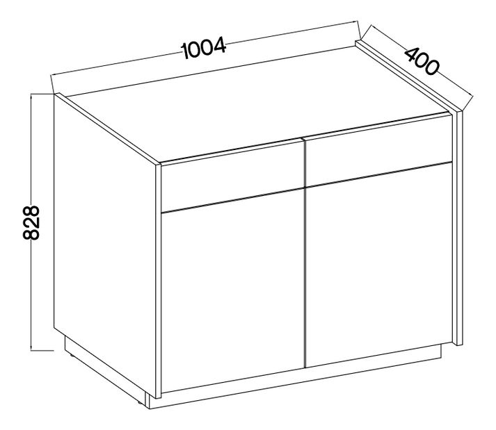 Comodă KabalI (bej + nuc închis)