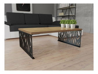 Stolić za kavu 01 Louvre (crna mat + hrast craft)