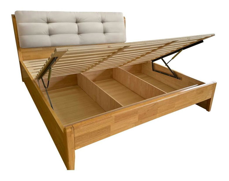 Bračni krevet160 cm Fresas (prirodna) (sa podnicom) (sa prostorom za odlaganje)