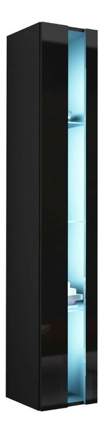 Vitrina 180 New Ziggy (crna + crni sjaj)