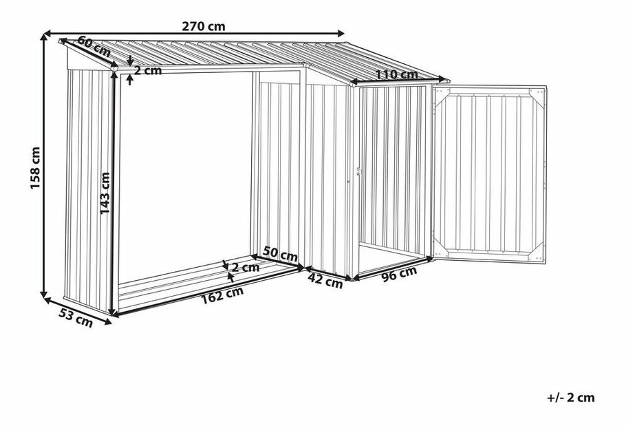 Căsuță de grădină Aortie (gri)