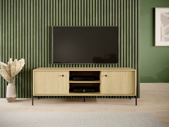 TV stolík/skrinka Scandia 153 2D (dub scandi + jedlička scandi)