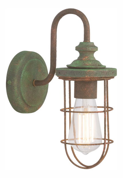 Stropné/nástenné svietidlo Teru 15027W (klasické) (zelená + imitácia hrdze)