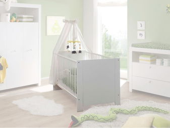 Comodă cu raft Ollie Typ 630 + Typ 660 (stejar alb) (cu masă de înfășat)