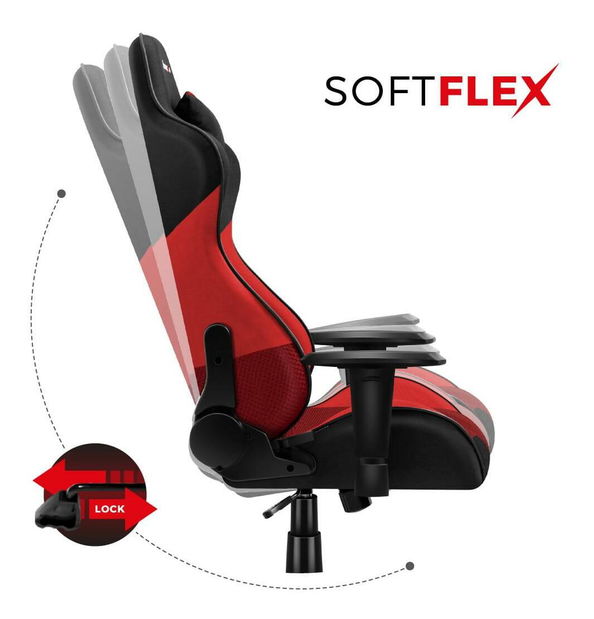 Gaming stolica Fusion 6.2 (crna + crvena)