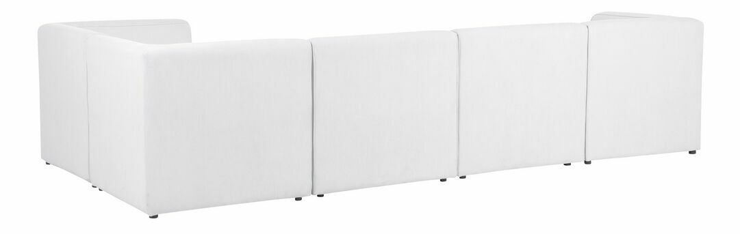 Colțar cu taburete Lemia (Alb crem) (S)