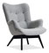 Fotelja za opuštanje Florentino (siva + crna)