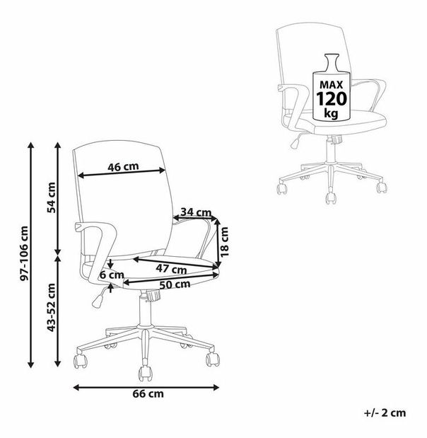 Kancelárska stolička Bronia (sivá)